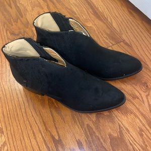Womens black booties